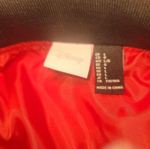 Disney Mickey Mouse Red Varsity Bomber Jacket Women's Size Large - Picture 6 of 10